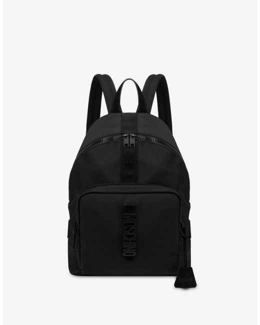 Moschino Black Cordura Nylon Backpack Large for men