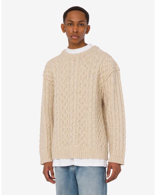 Moschino Natural Shetland Wool Pullover for men