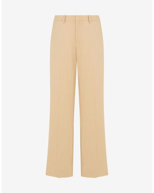 Moschino Natural Stretch Gabardine Wide Trousers