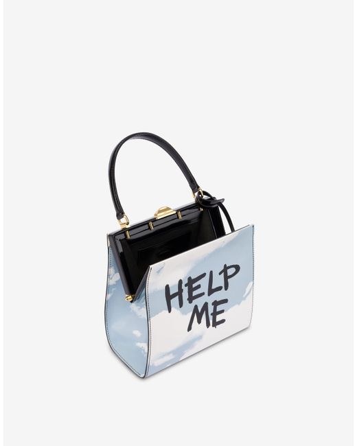 Moschino White Archive Clouds Handbag