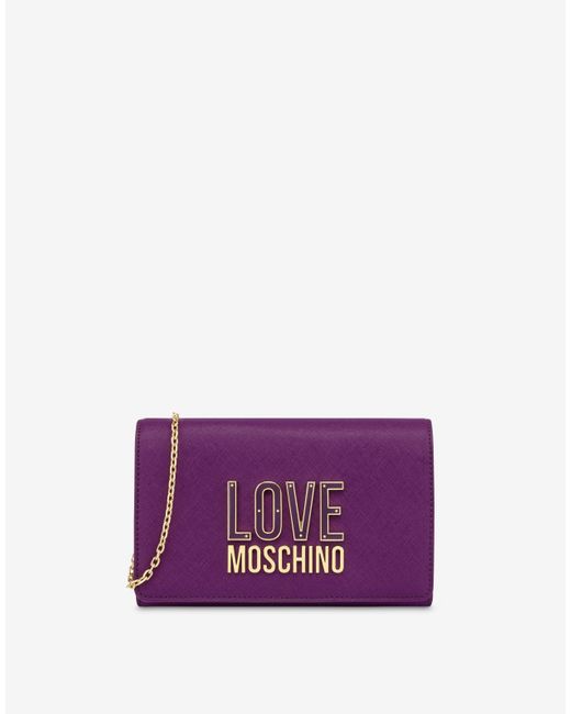Moschino Purple Jelly Logo Smart Daily Bag