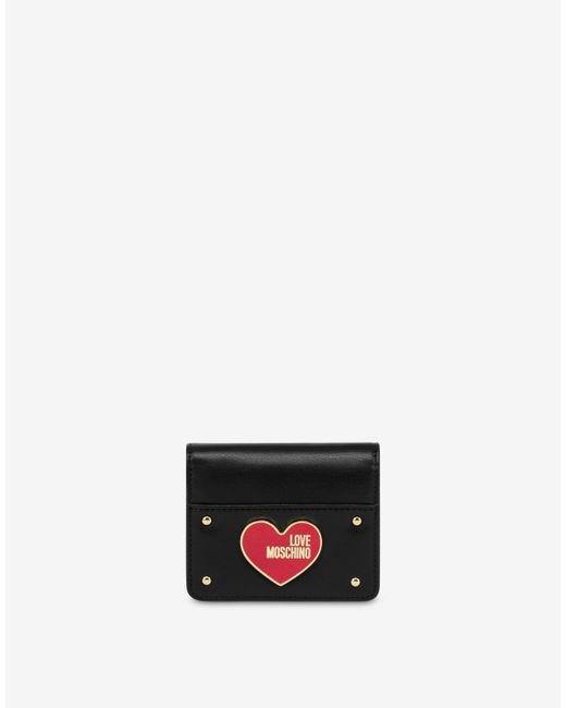Moschino White Enameled Heart Wallet