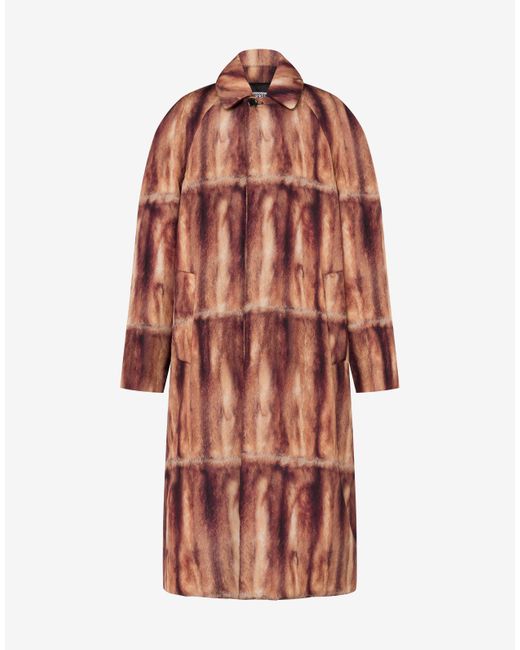 Moschino Red Printed Canvas Quilt