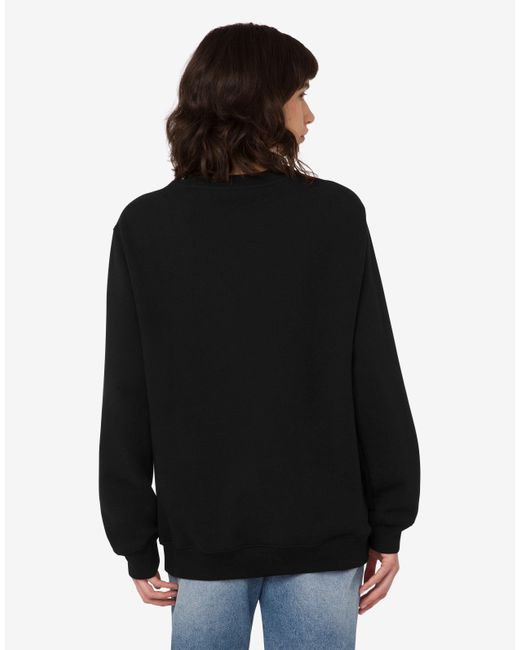 Moschino Black Printed Organic Cotton Sweatshirt
