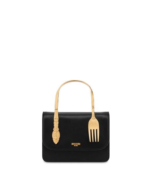 Moschino Black Small Cutlery Detail Bag