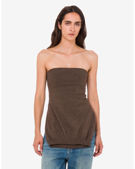 Moschino Brown Wool And Cashmere Blend Top