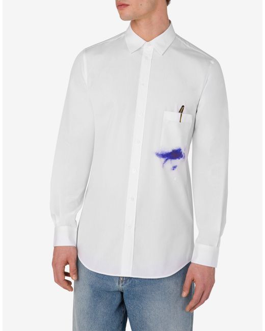 Camicia di Moschino in White da Uomo