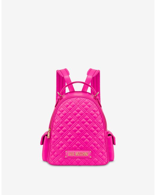 Sac À Dos Quilted Moschino en coloris Pink