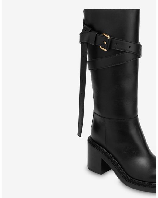 Moschino Black Calf Boots