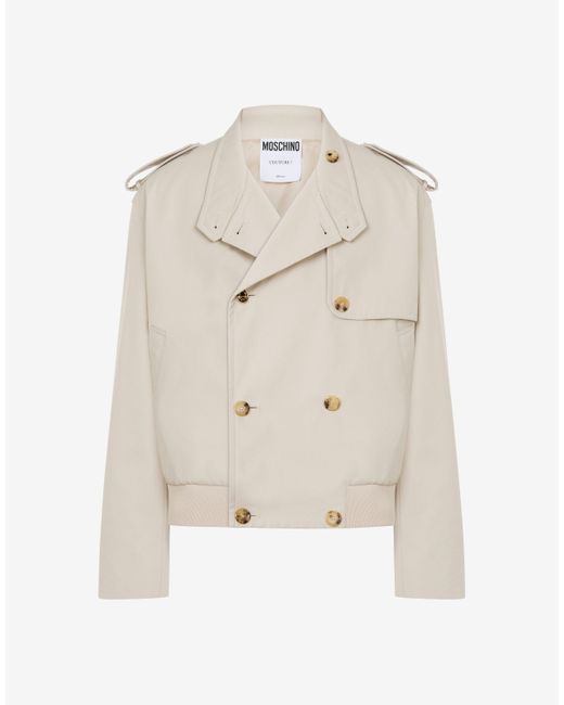 Gabardine Jacket Tailored Twist di Moschino in White da Uomo