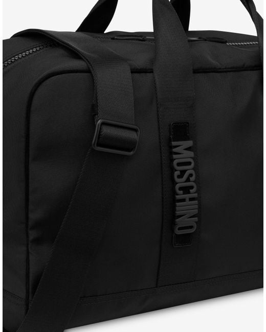 Moschino Black Cordura Nylon Duffel Bag for men