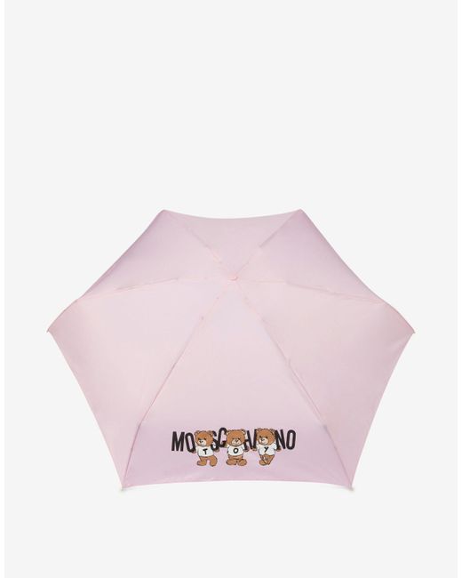 Ombrello Supermini Teddy Bear di Moschino in Pink