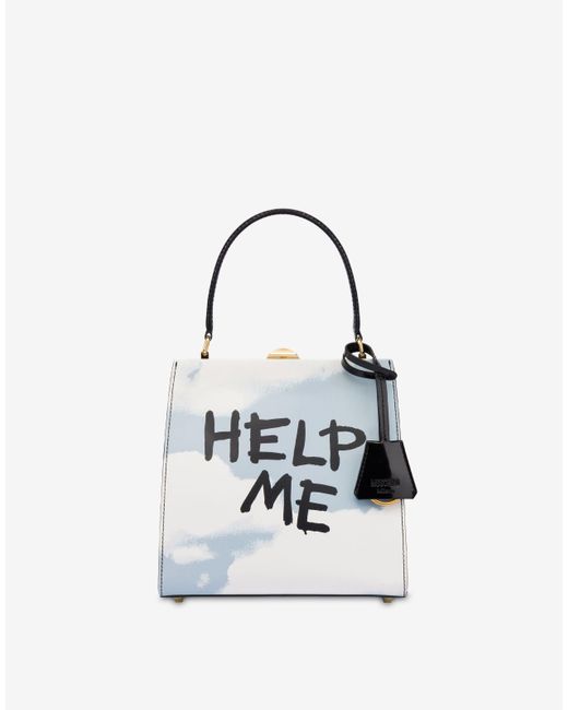 Moschino White Archive Clouds Handbag