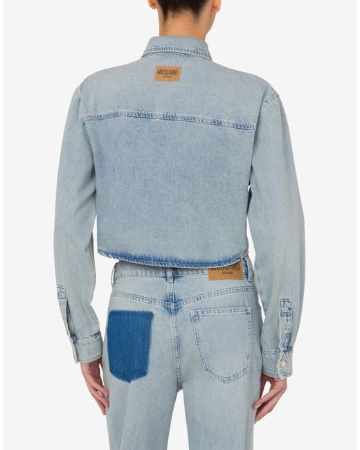 Moschino Blue Lightweight Cotton Denim Shirt