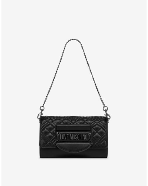 Moschino White Mini-schultertasche Quilted Tab