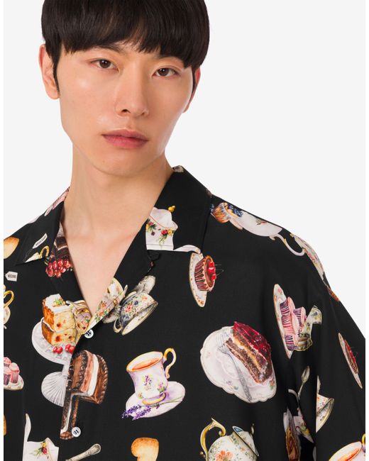 Camicia di Moschino in Black da Uomo