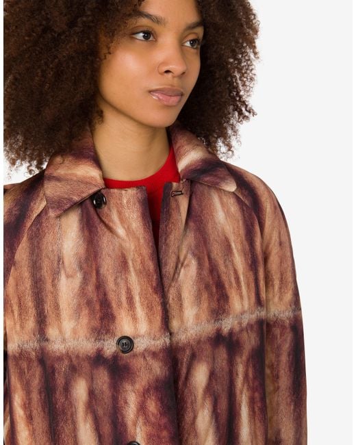 Moschino Red Printed Canvas Quilt