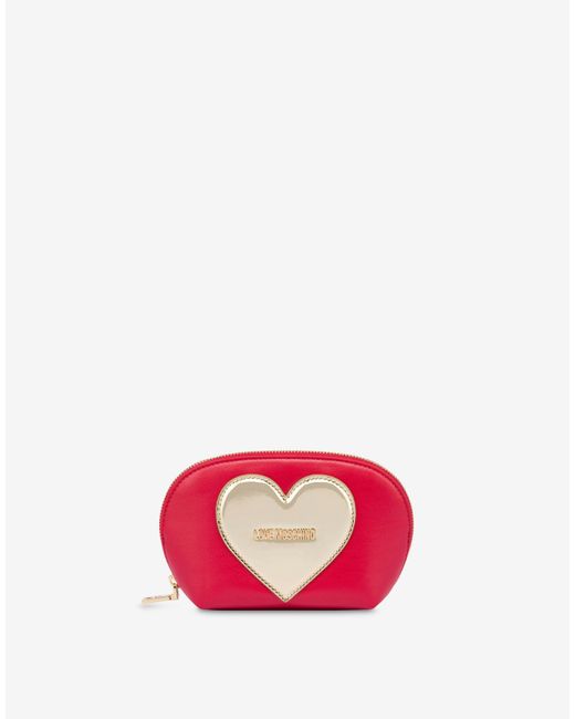Moschino Pink Golden Heart Beauty Bag