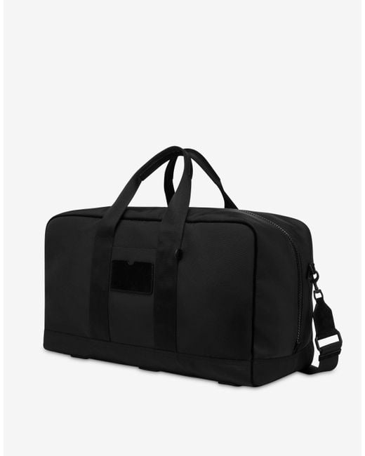 Moschino Black Cordura Nylon Duffel Bag for men