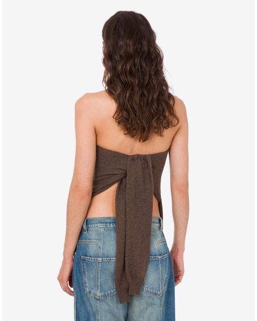 Moschino Brown Wool And Cashmere Blend Top