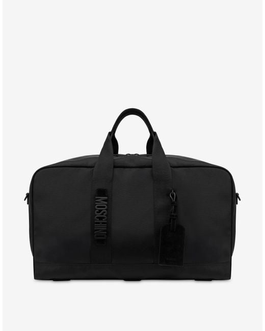Moschino Black Cordura Nylon Duffel Bag for men