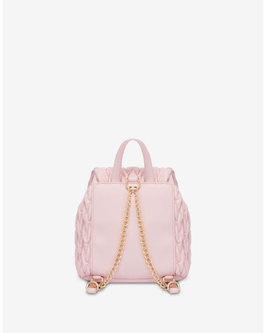 Love Moschino Pink Soft Fabric Backpack
