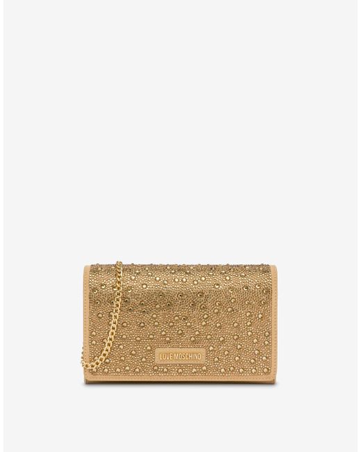 Moschino Natural Love Gift Capsule Clutch With Rhinestones
