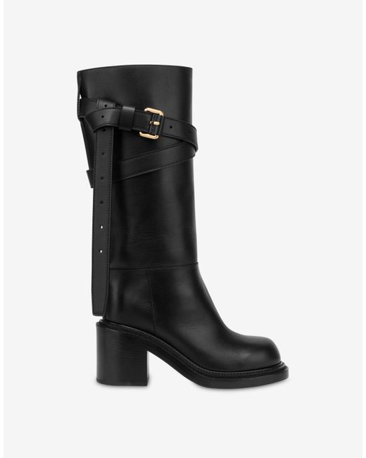 Moschino Black Calf Boots