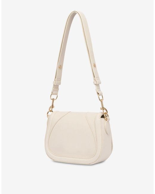 Love Moschino White Shoulder Bag With Maxi Logo