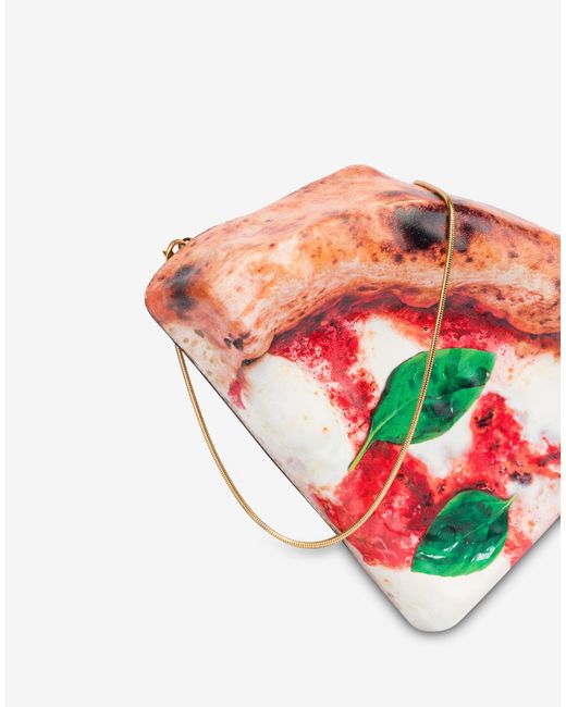 Moschino White Pizza Bag