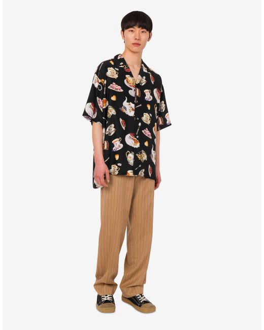 Camicia di Moschino in Black da Uomo