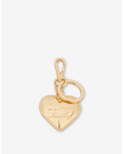 Moschino Metallic Love Gift Capsule Keyring With Heart Charm