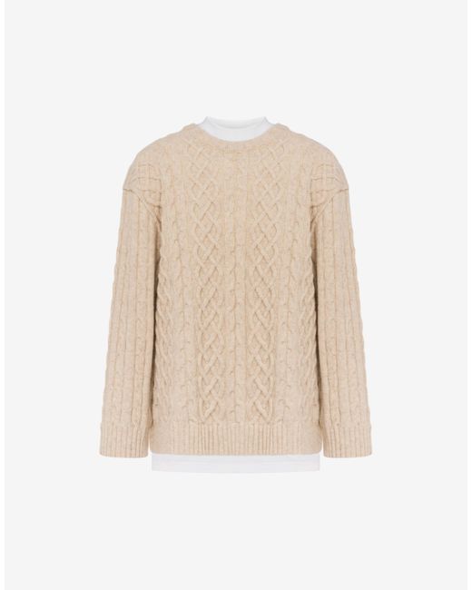 Moschino Natural Shetland Wool Pullover for men