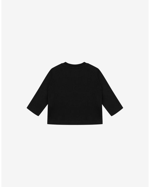 Moschino Black Teddy Bear Cotton Jersey Maxi T-Shirt