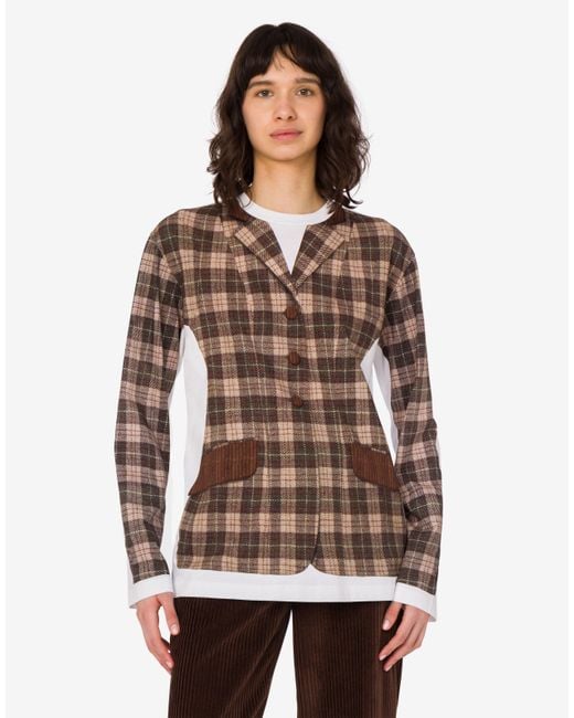 Moschino Brown Printed Organic Cotton Jersey T-Shirt