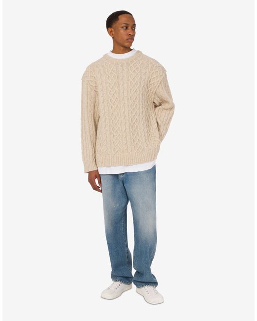 Moschino Natural Shetland Wool Pullover for men