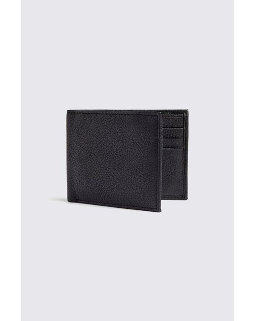 Moss Bros Black Grained Leather Wallet for men