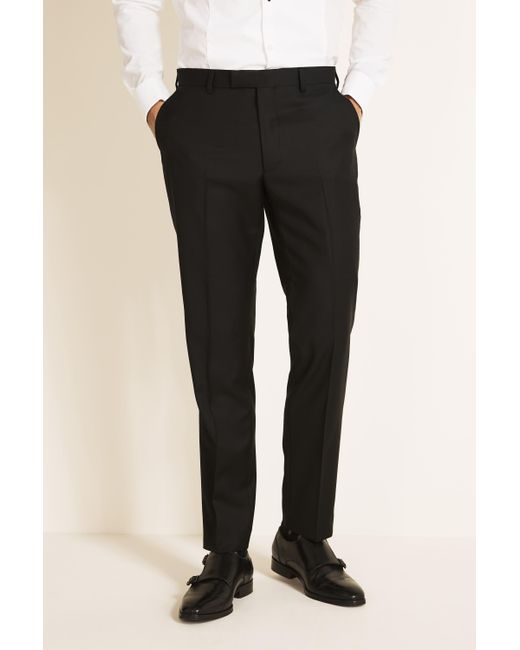Ted Baker Tailored Fit Black Tuxedo Trousers for men