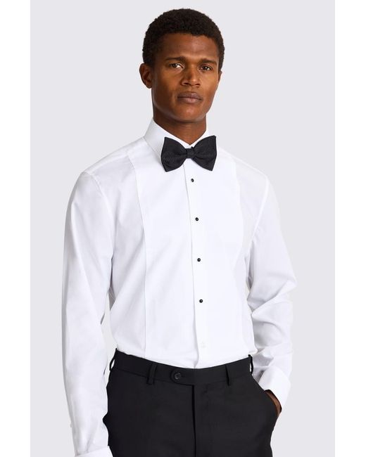 Moss Bros White Regular Fit Marcella Dress Shirt for men