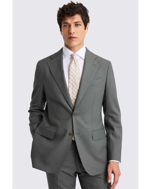 Barberis Gray Italian Tailored Fit Khaki Suit Jacket for men