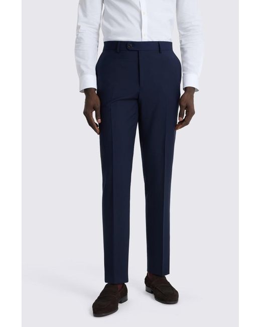 Moss performance slim Blue Slim Fit Ink Trouser for men