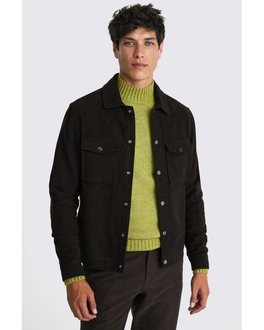 Moss Bros Black Moleskin Jacket for men