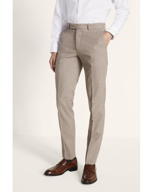 Moss London Synthetic Slim Fit Neutral 