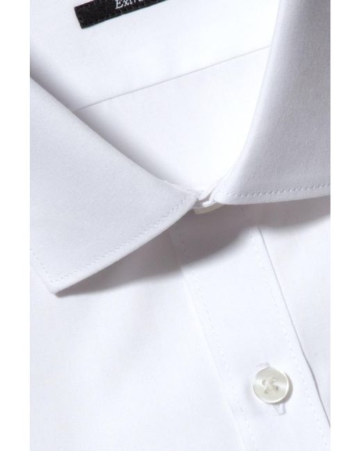 Moss London Canvas Skinny Fit White Double Cuff Shirt for Men - Lyst