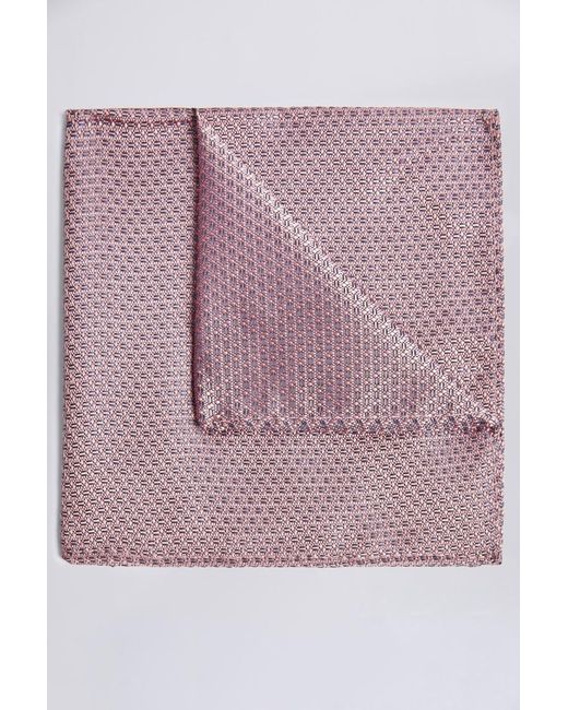 Moss Bros Pink Rose Textured Pocket Square for men