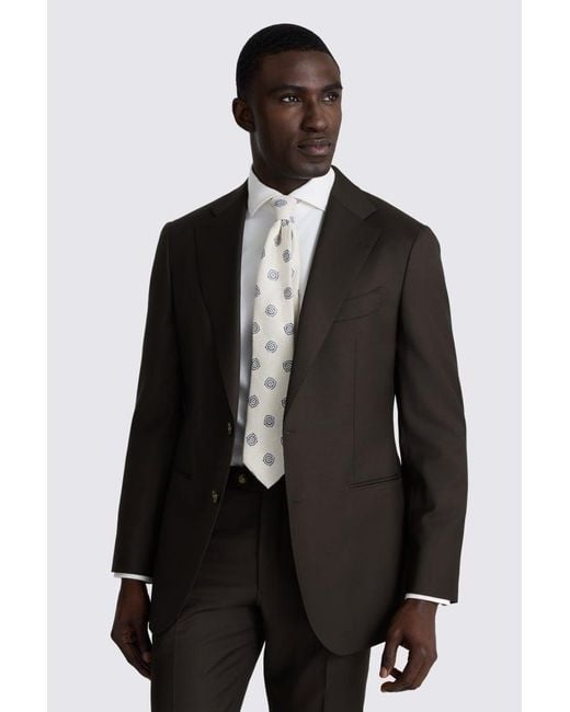 Barberis Black Italian Tailored Fit Twill Suit Jacket for men