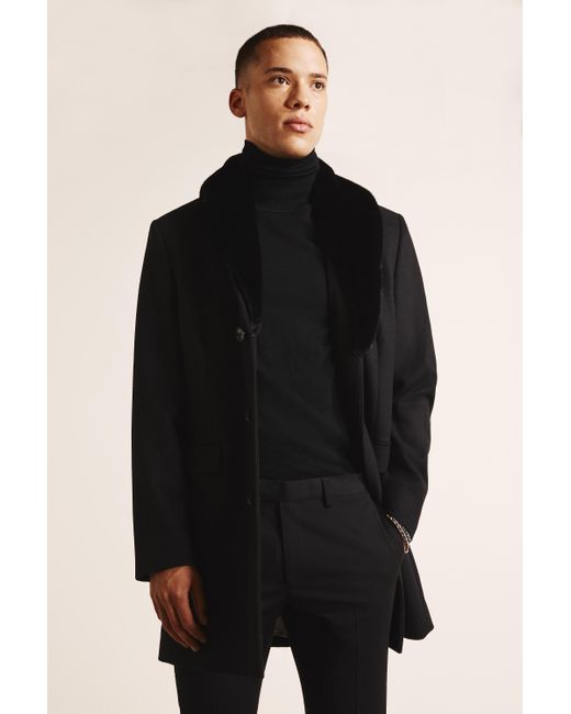black slim overcoat