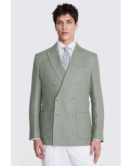 Zegna Green Italian Tailored Fit Light Army Twill Jacket for men