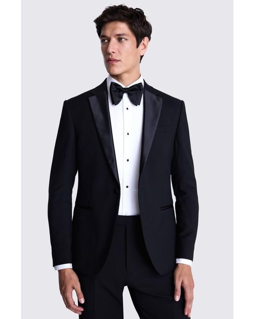 Moss Bros Gray Slim Fit Notch Lapel Tuxedo Suit Jacket for men