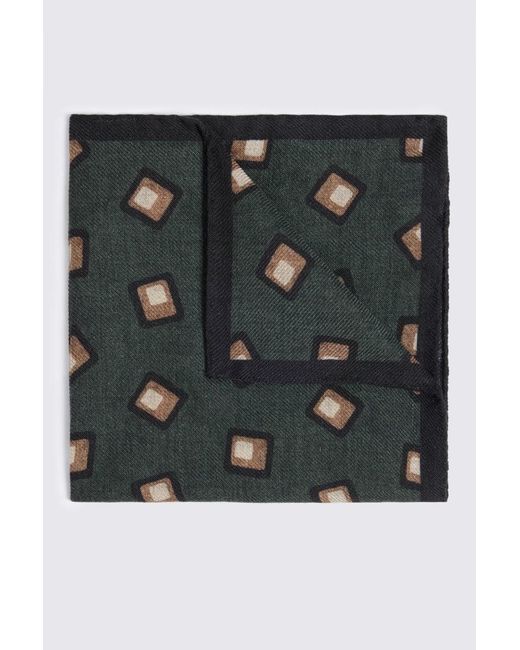 Tessitura bottinelli Black Bottinelli Dark Wool Square Pocket Square for men